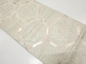 亀甲に華紋織り出し　袋帯